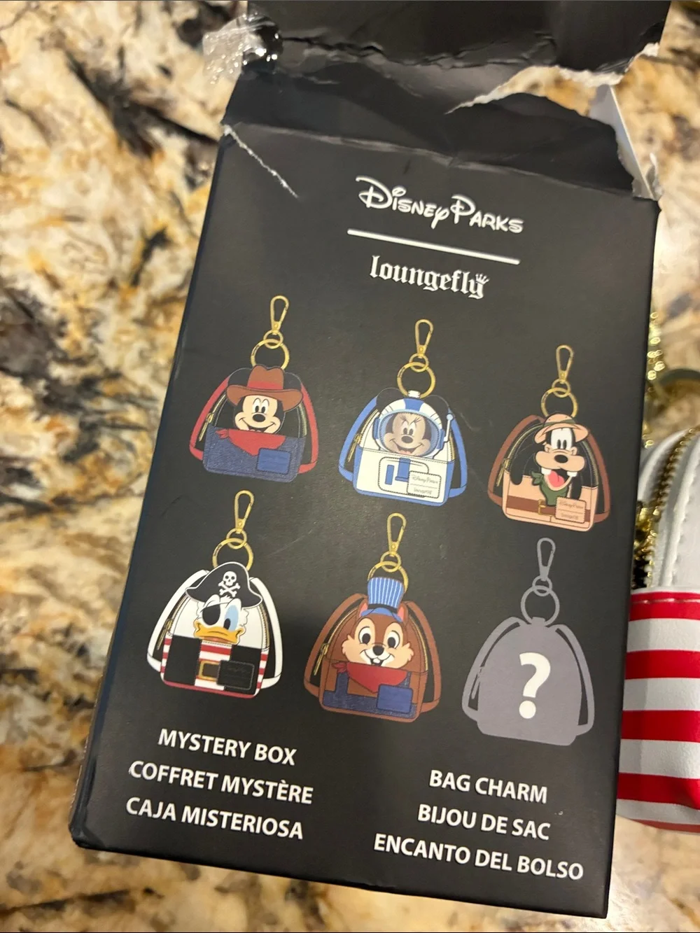 Disney loungefly mystery box Donald Duck Pirate Stripe Bag Charm